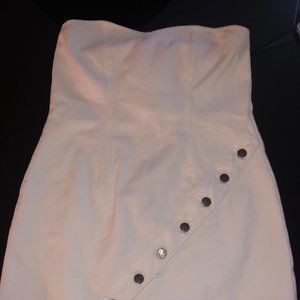 White Buckled Jean Dress